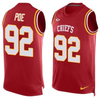 Chiefs #92 Dontari Poe Red Team Color Men's Stitched NFL Limited Tank Top Jersey