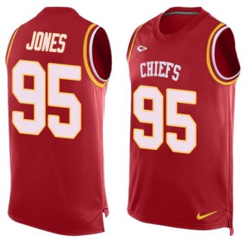 Chiefs #95 Chris Jones Red Team Color Men's Stitched NFL Limited Tank Top Jersey Chiefs #95 Chris Jones Red Team Color Men's Stitched NFL Limited Tank Top Jersey