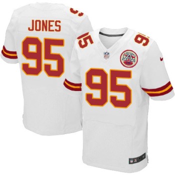 Chiefs #95 Chris Jones White Men's Stitched NFL Elite Jersey