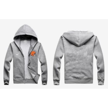 Cleveland Browns Authentic Logo Hoodie Grey Cleveland Browns Authentic Logo Hoodie Grey