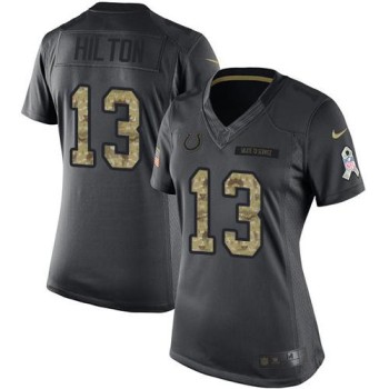Colts #13 T.Y. Hilton Black Women's Stitched NFL Limited 2016 Salute to Service Jersey Colts #13 T.Y. Hilton Black Women's Stitched NFL Limited 2016 Salute to Service Jersey