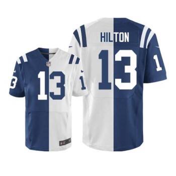 Colts #13 T.Y. Hilton Royal Blue/White Men's Stitched NFL Elite Split Jersey Colts #13 T.Y. Hilton Royal Blue/White Men's Stitched NFL Elite Split Jersey