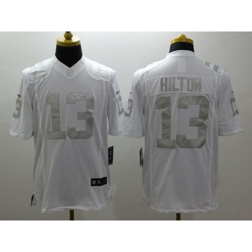 Colts #13 T.Y. Hilton White Men's Stitched NFL Limited Platinum Jersey