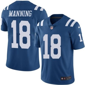Colts #18 Peyton Manning Royal Blue Men's Stitched NFL Limited Rush Jersey Colts #18 Peyton Manning Royal Blue Men's Stitched NFL Limited Rush Jersey