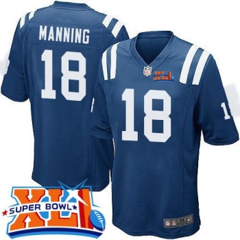 Colts #18 Peyton Manning Royal Blue Team Color Super Bowl XLI Youth Stitched NFL Elite Jersey Colts #18 Peyton Manning Royal Blue Team Color Super Bowl XLI Youth Stitched NFL Elite Jersey