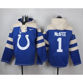 Colts #1 Pat McAfee Royal Blue Player Pullover NFL Hoodie Colts #1 Pat McAfee Royal Blue Player Pullover NFL Hoodie