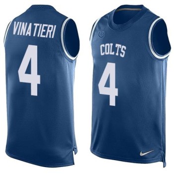 Colts #4 Adam Vinatieri Royal Blue Team Color Men's Stitched NFL Limited Tank Top Jersey Colts #4 Adam Vinatieri Royal Blue Team Color Men's Stitched NFL Limited Tank Top Jersey