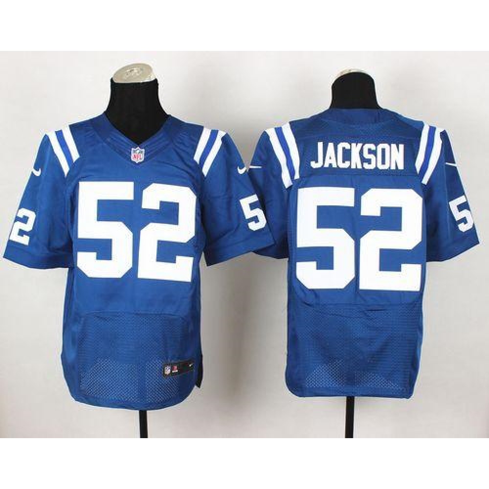 Colts #52 D'Qwell Jackson Royal Blue Team Color Men's Stitched NFL Elite Jersey