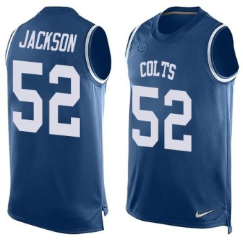 Colts #52 D'Qwell Jackson Royal Blue Team Color Men's Stitched NFL Limited Tank Top Jersey Colts #52 D'Qwell Jackson Royal Blue Team Color Men's Stitched NFL Limited Tank Top Jersey