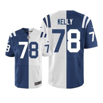 Colts #78 Ryan Kelly Royal Blue/White Men's Stitched NFL Elite Split Jersey Colts #78 Ryan Kelly Royal Blue/White Men's Stitched NFL Elite Split Jersey