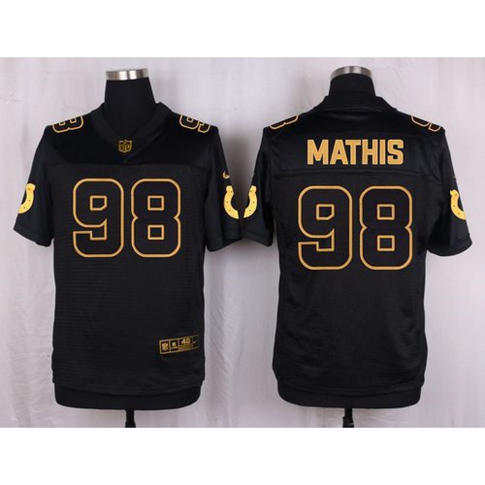Colts #98 Robert Mathis Black Men's Stitched NFL Elite Pro Line Gold Collection Jersey