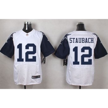 Cowboys #12 Roger Staubach White Men's Stitched NFL Elite Rush Jersey Cowboys #12 Roger Staubach White Men's Stitched NFL Elite Rush Jersey