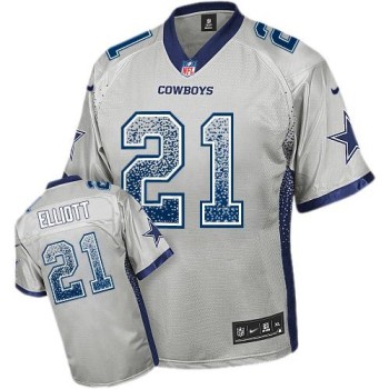 Cowboys #21 Ezekiel Elliott Grey Youth Stitched NFL Elite Drift Fashion Jersey Cowboys #21 Ezekiel Elliott Grey Youth Stitched NFL Elite Drift Fashion Jersey