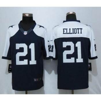 Cowboys #21 Ezekiel Elliott Navy Blue Thanksgiving Throwback Men's Stitched NFL Limited Jersey Cowboys #21 Ezekiel Elliott Navy Blue Thanksgiving Throwback Men's Stitched NFL Limited Jersey