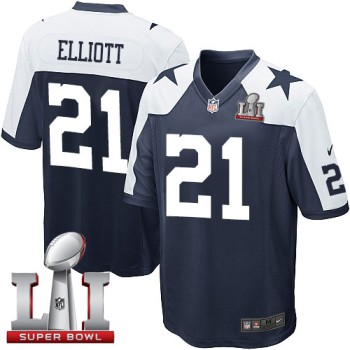 Cowboys #21 Ezekiel Elliott Navy Blue Thanksgiving Throwback Youth Stitched NFL Super Bowl LI 51 Elite Jersey Cowboys #21 Ezekiel Elliott Navy Blue Thanksgiving Throwback Youth Stitched NFL Super Bowl LI 51 Elite Jersey
