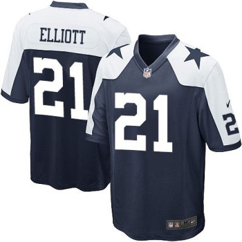 Cowboys #21 Ezekiel Elliott Navy Blue Thanksgiving Youth Stitched NFL Throwback Elite Jersey Cowboys #21 Ezekiel Elliott Navy Blue Thanksgiving Youth Stitched NFL Throwback Elite Jersey