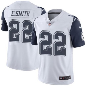 Cowboys #22 Emmitt Smith White Youth Stitched NFL Limited Rush Jersey Cowboys #22 Emmitt Smith White Youth Stitched NFL Limited Rush Jersey
