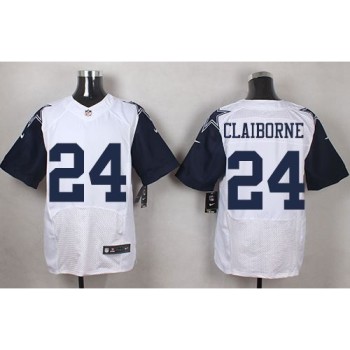 Cowboys #24 Morris Claiborne White Men's Stitched NFL Elite Rush Jersey Cowboys #24 Morris Claiborne White Men's Stitched NFL Elite Rush Jersey