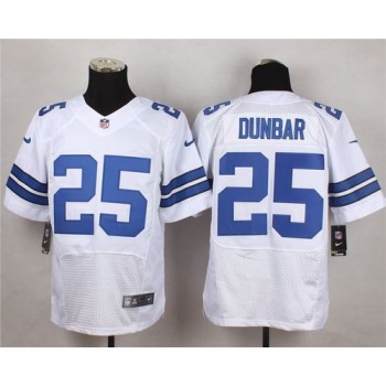 Cowboys #25 Lance Dunbar White Men's Stitched NFL Elite Jersey Cowboys #25 Lance Dunbar White Men's Stitched NFL Elite Jersey