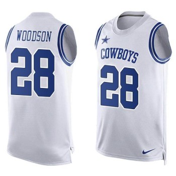 Cowboys #28 Darren Woodson White Men's Stitched NFL Limited Tank Top Jersey Cowboys #28 Darren Woodson White Men's Stitched NFL Limited Tank Top Jersey