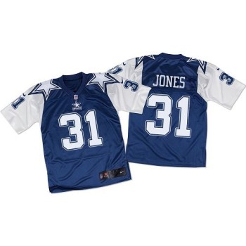 Cowboys #31 Byron Jones Navy Blue/White Throwback Men's Stitched NFL Elite Jersey Cowboys #31 Byron Jones Navy Blue/White Throwback Men's Stitched NFL Elite Jersey