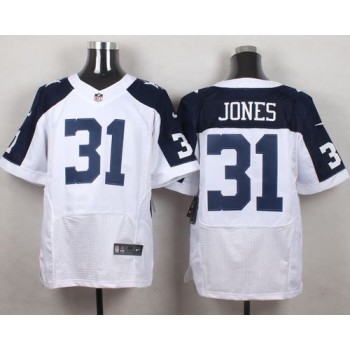 Cowboys #31 Byron Jones White Thanksgiving Throwback Men's Stitched NFL Elite Jersey Cowboys #31 Byron Jones White Thanksgiving Throwback Men's Stitched NFL Elite Jersey