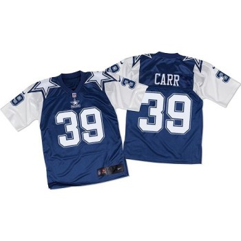 Cowboys #39 Brandon Carr Navy Blue/White Throwback Men's Stitched NFL Elite Jersey Cowboys #39 Brandon Carr Navy Blue/White Throwback Men's Stitched NFL Elite Jersey