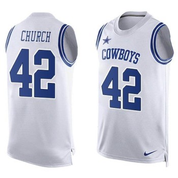 Cowboys #42 Barry Church White Men's Stitched NFL Limited Tank Top Jersey Cowboys #42 Barry Church White Men's Stitched NFL Limited Tank Top Jersey