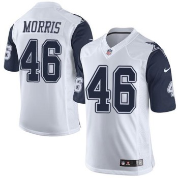 Cowboys #46 Alfred Morris White Men's Stitched NFL Elite Rush Jersey Cowboys #46 Alfred Morris White Men's Stitched NFL Elite Rush Jersey