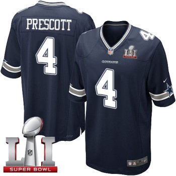 Cowboys #4 Dak Prescott Navy Blue Team Color Youth Stitched NFL Super Bowl LI 51 Elite Jersey Cowboys #4 Dak Prescott Navy Blue Team Color Youth Stitched NFL Super Bowl LI 51 Elite Jersey