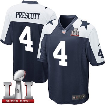 Cowboys #4 Dak Prescott Navy Blue Thanksgiving Throwback Youth Stitched NFL Super Bowl LI 51 Elite Jersey Cowboys #4 Dak Prescott Navy Blue Thanksgiving Throwback Youth Stitched NFL Super Bowl LI 51 Elite Jersey