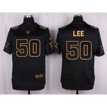 Cowboys #50 Sean Lee Black Men's Stitched NFL Elite Pro Line Gold Collection Jersey Cowboys #50 Sean Lee Black Men's Stitched NFL Elite Pro Line Gold Collection Jersey