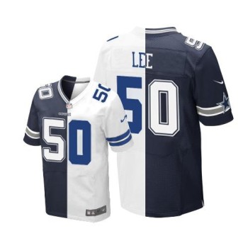 Cowboys #50 Sean Lee Navy Blue/White Men's Stitched NFL Elite Split Jersey Cowboys #50 Sean Lee Navy Blue/White Men's Stitched NFL Elite Split Jersey
