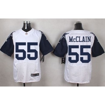 Cowboys #55 Rolando McClain White Men's Stitched NFL Elite Rush Jersey Cowboys #55 Rolando McClain White Men's Stitched NFL Elite Rush Jersey
