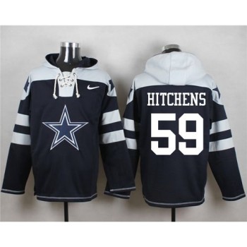 Cowboys #59 Anthony Hitchens Navy Blue Player Pullover NFL Hoodie Cowboys #59 Anthony Hitchens Navy Blue Player Pullover NFL Hoodie