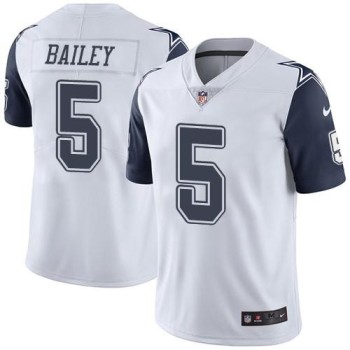 Cowboys #5 Dan Bailey White Men's Stitched NFL Limited Rush Jersey Cowboys #5 Dan Bailey White Men's Stitched NFL Limited Rush Jersey