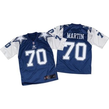 Cowboys #70 Zack Martin Navy Blue/White Throwback Men's Stitched NFL Elite Jersey Cowboys #70 Zack Martin Navy Blue/White Throwback Men's Stitched NFL Elite Jersey