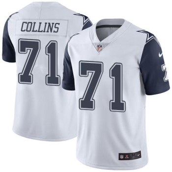Cowboys #71 La'el Collins White Men's Stitched NFL Limited Rush Jersey Cowboys #71 La'el Collins White Men's Stitched NFL Limited Rush Jersey