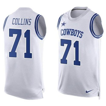 Cowboys #71 La'el Collins White Men's Stitched NFL Limited Tank Top Jersey Cowboys #71 La'el Collins White Men's Stitched NFL Limited Tank Top Jersey