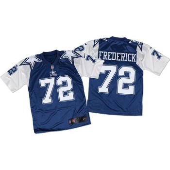 Cowboys #72 Travis Frederick Navy Blue/White Throwback Men's Stitched NFL Elite Jersey Cowboys #72 Travis Frederick Navy Blue/White Throwback Men's Stitched NFL Elite Jersey