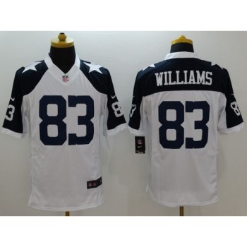 Cowboys #83 Terrance Williams White Thanksgiving Throwback Men's Stitched NFL Limited Jersey Cowboys #83 Terrance Williams White Thanksgiving Throwback Men's Stitched NFL Limited Jersey