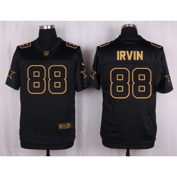 Cowboys #88 Michael Irvin Black Men's Stitched NFL Elite Pro Line Gold Collection Jersey