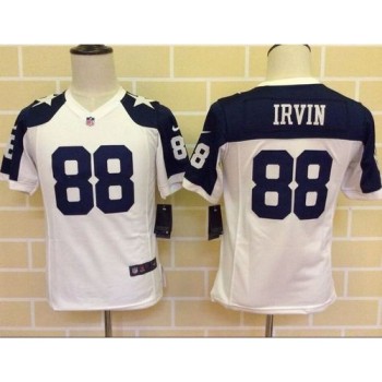 Cowboys #88 Michael Irvin White Thanksgiving Youth Throwback Stitched NFL Elite Jersey Cowboys #88 Michael Irvin White Thanksgiving Youth Throwback Stitched NFL Elite Jersey