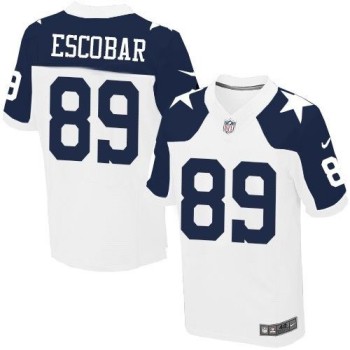Cowboys #89 Gavin Escobar White Thanksgiving Throwback Men's Stitched NFL Elite Jersey Cowboys #89 Gavin Escobar White Thanksgiving Throwback Men's Stitched NFL Elite Jersey
