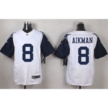 Cowboys #8 Troy Aikman White Men's Stitched NFL Elite Rush Jersey Cowboys #8 Troy Aikman White Men's Stitched NFL Elite Rush Jersey