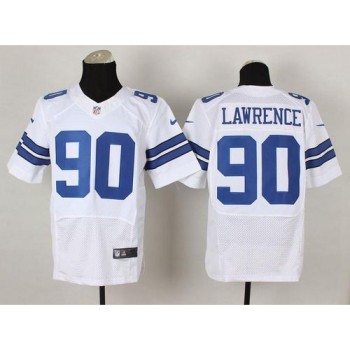 Cowboys #90 Demarcus Lawrence White Men's Stitched NFL Elite Jersey Cowboys #90 Demarcus Lawrence White Men's Stitched NFL Elite Jersey