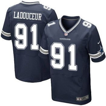 Cowboys #91 L. P. Ladouceur Navy Blue Team Color Men's Stitched NFL Elite Jersey Cowboys #91 L. P. Ladouceur Navy Blue Team Color Men's Stitched NFL Elite Jersey