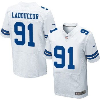 Cowboys #91 L. P. Ladouceur White Men's Stitched NFL Elite Jersey Cowboys #91 L. P. Ladouceur White Men's Stitched NFL Elite Jersey