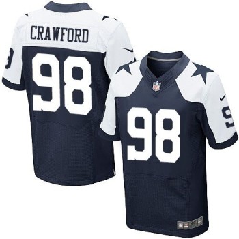 Cowboys #98 Tyrone Crawford Navy Blue Thanksgiving Throwback Men's Stitched NFL Elite Jersey Cowboys #98 Tyrone Crawford Navy Blue Thanksgiving Throwback Men's Stitched NFL Elite Jersey