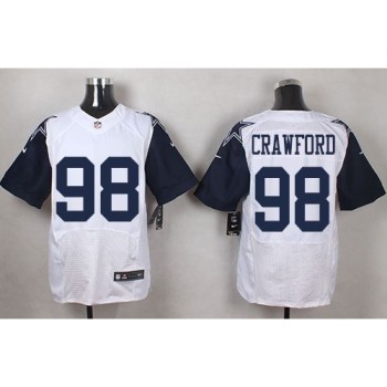 Cowboys #98 Tyrone Crawford White Men's Stitched NFL Elite Rush Jersey Cowboys #98 Tyrone Crawford White Men's Stitched NFL Elite Rush Jersey